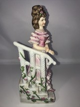 Lefton China Girl in Pink Dress on Stairs #GG6142 RARE Figurine - £15.18 GBP