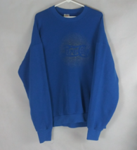 Vintage Fruit Of The Loom Blue Glittery Pepsi Logo Sweatshirt Size XXL - $19.39