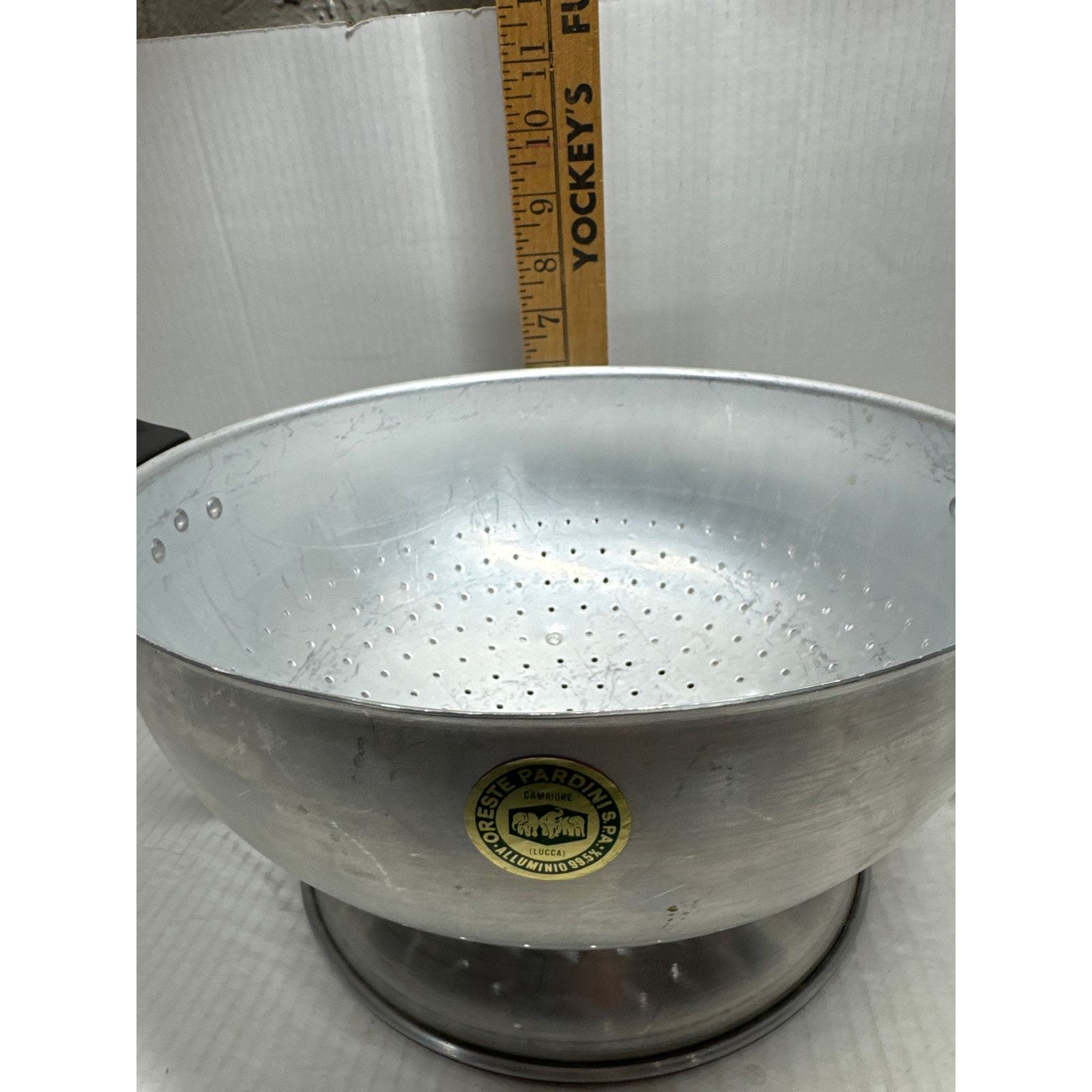 Oreste Pardini Aluminum Colander Strainer With Handle Made in Italy Item image 4