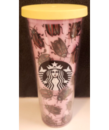 STARBUCKS Pink Beetle Bug Mermaid 24 Oz. Siren Logo VENTI TUMBLER Cold C... - £55.94 GBP