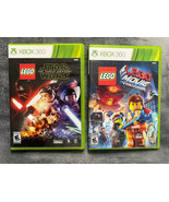 Lot Of 2 Lego xbox 360 games Star Wars The Lego Movie Both With Manuals - £9.45 GBP