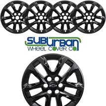 2018-2024 Chevrolet Traverse 18&quot; Black Wheel Skins / Hubcaps # 8018-GB NEW SET/4 - £95.88 GBP