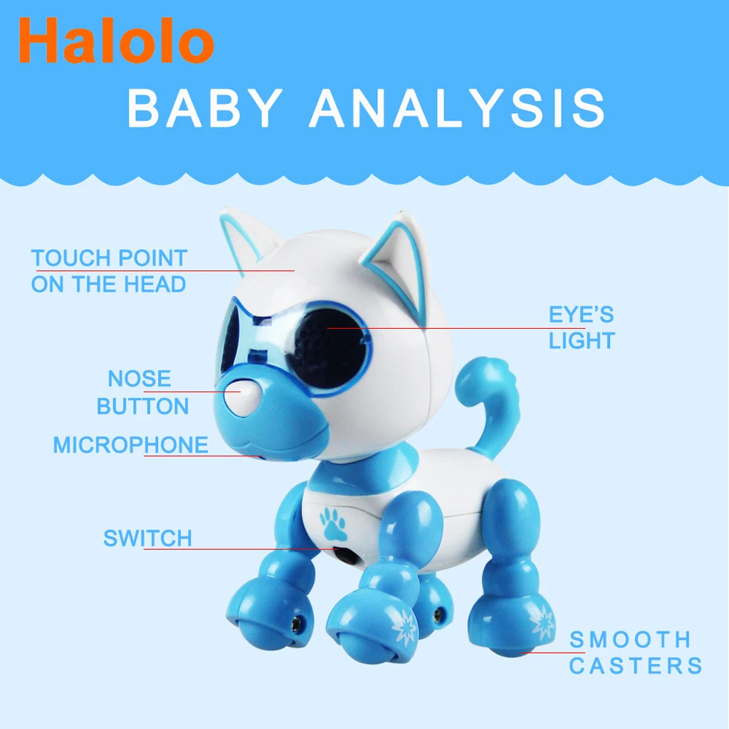 Halolo Electronic Smart Robot Dog Music Dance Walking Interaction Puppy Pet - £18.39 GBP