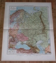 1930 Original Vintage Map Of Soviet Union Russia Ukraine Crimea Belarus Poland - £26.14 GBP