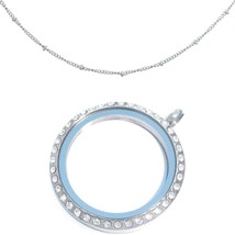 18 Inch Round Loop Silvertone Necklace with 18 Inch Mini Ball Station Silvertone - £15.67 GBP