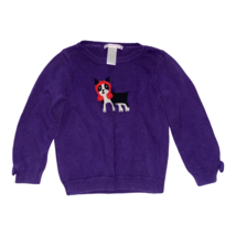 Janie and Jack Winter Cheer Purple Dog Sweater 2T - $11.52