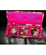 Vera Bradley English Rose 2012 Ornament Trio Box of 3 Retired NEW - €42,76 EUR