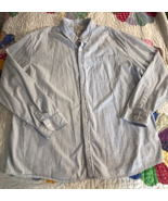 LL Bean Traditional Fit Seersucker stripe Shirt Men&#39;s XL Blue Organic Co... - $25.00