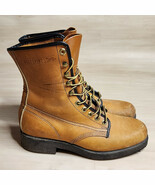 Vintage Wolverine Tan Hunting Outdoor Lace Up Work Oil Proof 8&quot; Boots Si... - $95.40 CAD