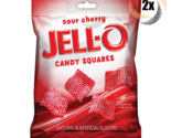 2x Bags Jell-O Sour Cherry Flavored Gummy Candy Squares Mini Bites | 4.5oz - $12.19