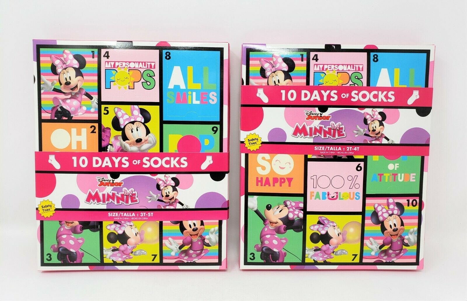 Centric Socks Safety Toes 10 Day Socks - New - Minnie Mouse - $19.99