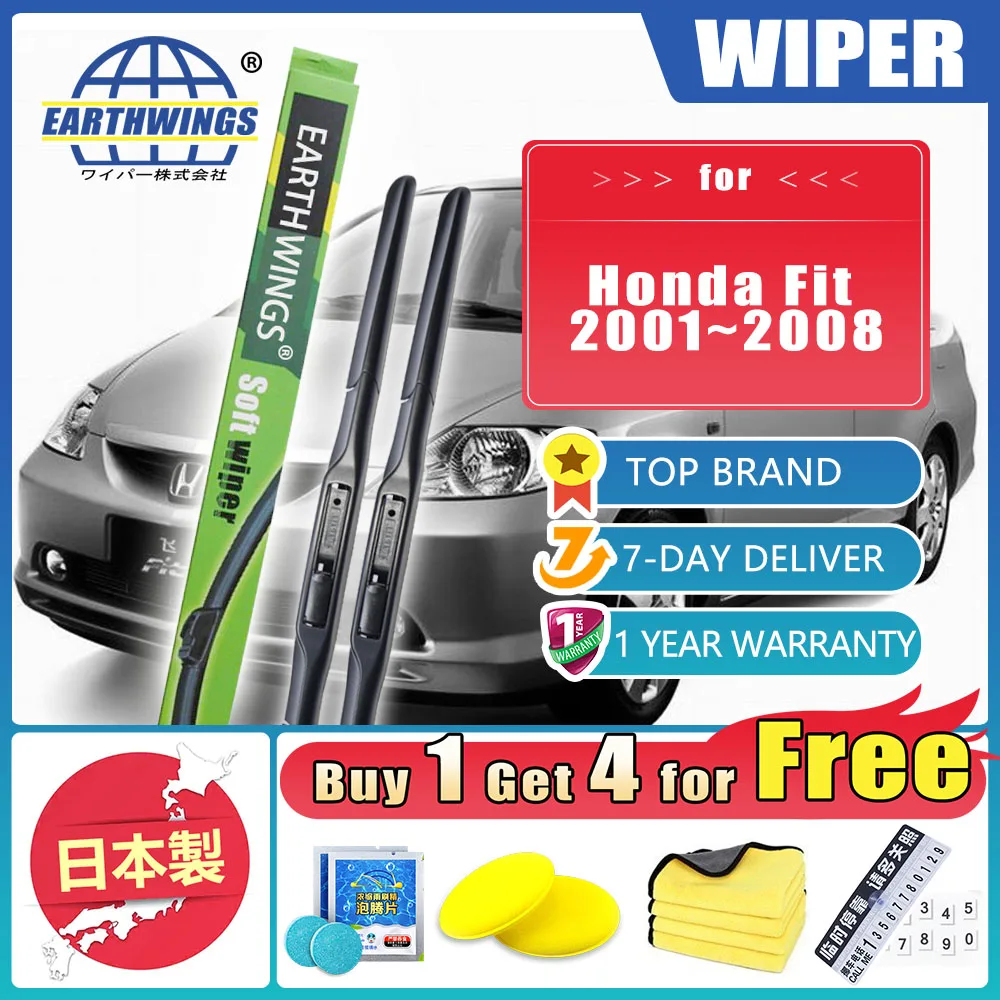 For Honda Fit 2001~2008 GD1 GD3 Jazz Car Front Rear Windshield Wiper Blades - £23.36 GBP