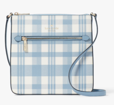 Kate Spade Sadie North South Crossbody Handbag Blue Gingham Bag KC481 Purse NWT - £71.21 GBP