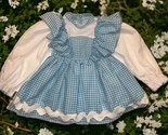 Vintage Wizard of Oz Dorothy Dress Doll Clothes Costume Blue White Check... - $21.77