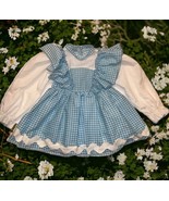 Vintage Wizard of Oz Dorothy Dress Doll Clothes Costume Blue White Check... - £17.40 GBP