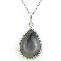 925 Sterling Silver Labradorite Handmade Necklace 18&quot; Chain Festive Gift PS-1653 - £23.71 GBP
