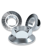 30PCS M8x1.25 Left-Hand Thread Flange Nuts – 304 SS Serrated Reverse - $13.53