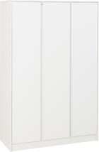 Malvern White 3 Door Triple Wardrobe Bedroom Storage Furniture - £246.56 GBP