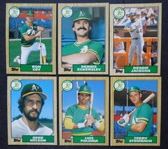 1987 Topps Traded Oakland Athletics Team Set of 6 Baseball Cards - £3.14 GBP