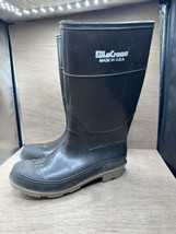LaCrosse Black Tall Rubber Mud Rain Waterproof Boots Mens 11 Made In USA Pull on - £23.15 GBP