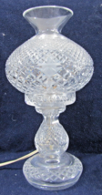 Vintage Waterford Crystal 19 1/2&quot; Tall Alana 2 Piece Hurricane Lamp - $494.01