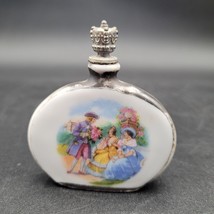 German Porcelain Crown Top Scent Perfume Bottle Hand Painted Victorian C... - $39.59