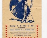 Toreo Bullfighting Company Flyer Sunday July 26, 1959 Mexico City  - £10.86 GBP