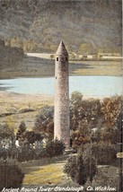 GLENDALOUGH WICKLOW IRELAND~ANCIENT ROUND TOWER~LAWRENCE PUBLISHED POSTCARD - $11.27