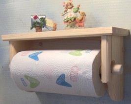 Unfinished - Paper Towel Holder with Shelf - $52.00