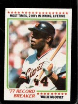 1978 Topps #3 Willie Mccovey Exmt Giants Rb Hof *X99238 - £2.12 GBP