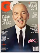 Bill Murray Gentlemen&#39;s Quarterly January 2013 Magazine - £11.55 GBP