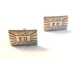 Vintage Sterling Silver ED Cufflinks by Anson - £63.75 GBP