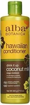 NEW Alba Botanica Moisture Conditioner Coconut Milk 12 Oz - $19.91
