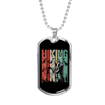 Camper Necklace Hiking White Mountain Necklace Stainless Steel or 18k Gold Dog  - £37.92 GBP+