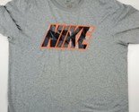 Mens Nike Dri Fit Running Shirt Gray Size Large  - $17.10