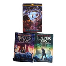 Lot Of 3 Rick Riordan HARDCoVERS The Blood of Olympus - Magnus Chase Gods Asgard - £9.92 GBP