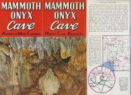 Mammoth Onyx Cave Brochure with Maps Horse Cave Kentucky 1950's - $13.86