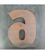 NUMBER 6 SIXES Vtg Wood &amp; Metal Letterpress Print Type Printers Block Cu... - $14.00