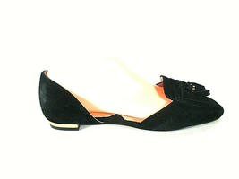 Adrienne Vittadini Black Suede Flats Comfort Loafers Shoes Women&#39;s 9 M (SW17)pmf - £19.59 GBP