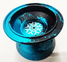 Acid Unresponsive Professional Magic Trick YoYo Anodized Metal Blue Splash - £14.14 GBP