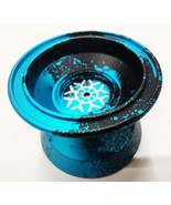 Acid Unresponsive Professional Magic Trick YoYo Anodized Metal Blue Splash - $341.93 MXN
