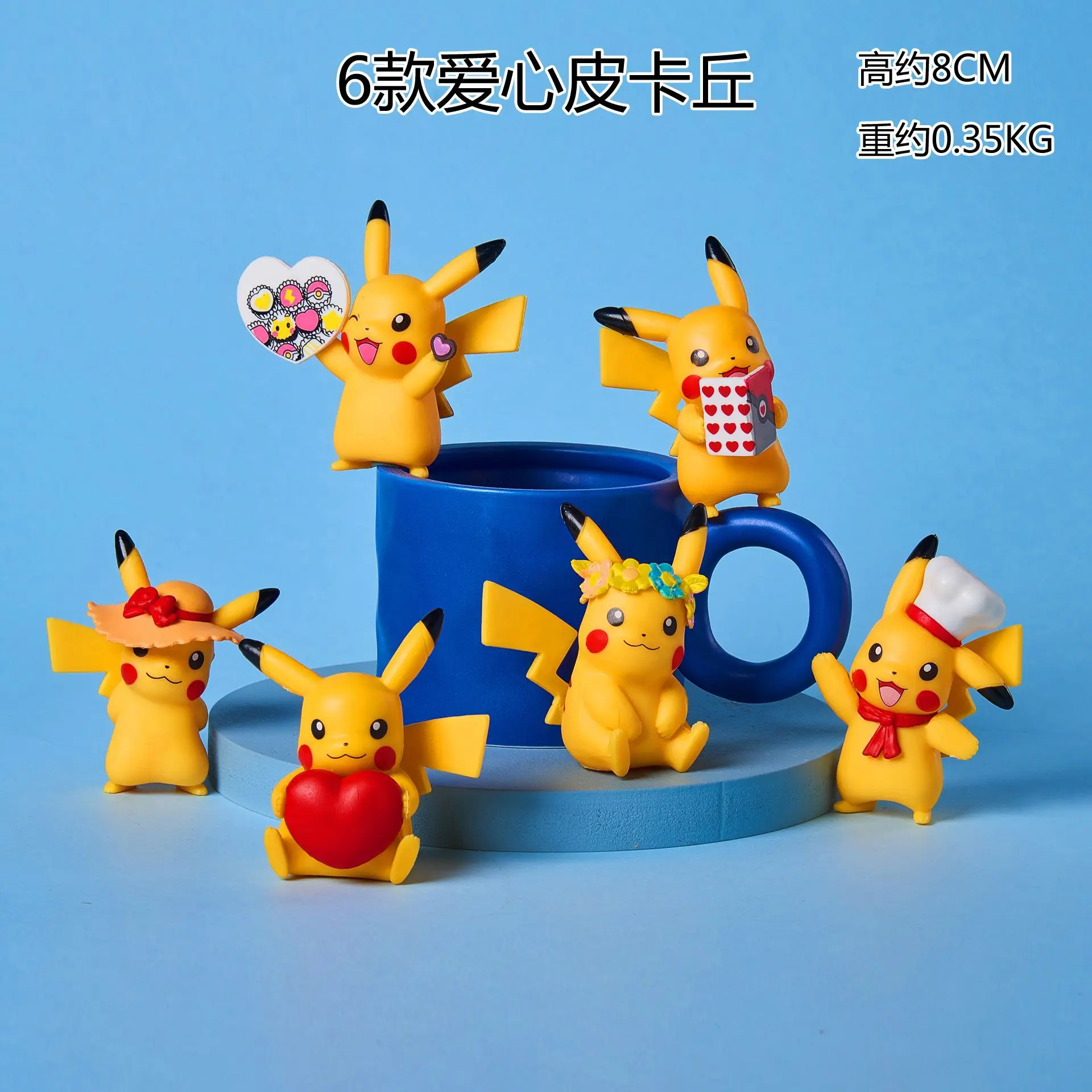Pokemon Pikachu Figures Toys Lovely Pikachu Anime Figure Birthday Cake Baking - £11.79 GBP+