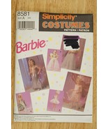 Simplicity Barbie Matching Doll &amp; Child Costume Sewing Pattern 8581 Size... - £15.37 GBP