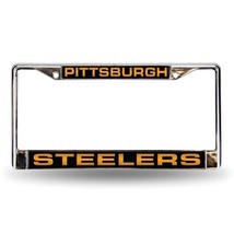 NFL Pittsburgh Steelers Laser Chrome Acrylic License Plate Frame - £23.59 GBP
