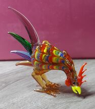 Fitz &amp; Floyd Glass Menagerie Spike Tail Rooster figurine - $48.56 CAD