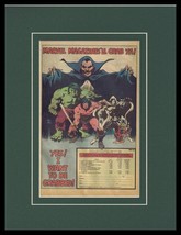 1980 Marvel Magazines Framed 11x14 ORIGINAL Vintage Advertisement Hulk Conan - £27.86 GBP