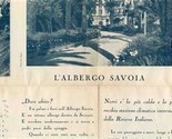 L&#39;Albergo Savoia Brochure Italian Riviera Mineralbad Rossle - $27.72