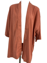Chico&#39;s Coral Open 3/4 Sleeve Cardigan Chico&#39;s Size 1 Fits Women&#39;s Size M - $11.39