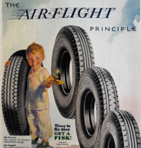 1930 Fisk Tires Advertisement Automobilia Deluxe Air Flight Antique DWWW10 - $554.45 MXN
