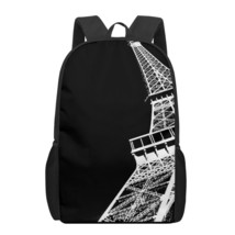 Eiffel Tower 3D Print Book Bags Back to School Bag Set for Boys Girls Kids Backp - £64.26 GBP